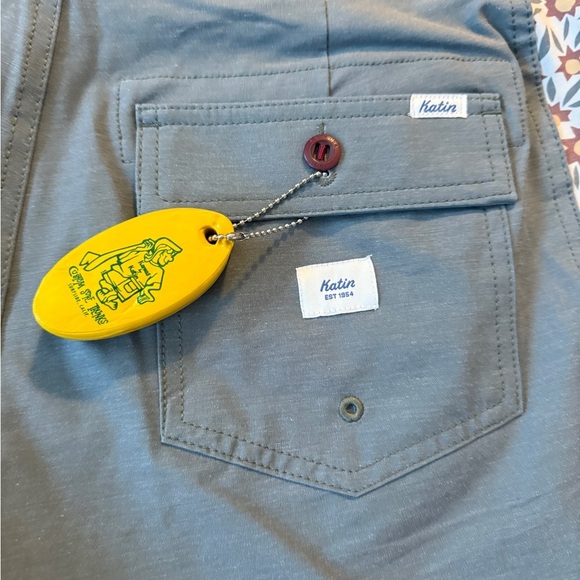 Katin Gray and Brown Board Shorts Quick-Dry Swimwear - Picture 8 of 8